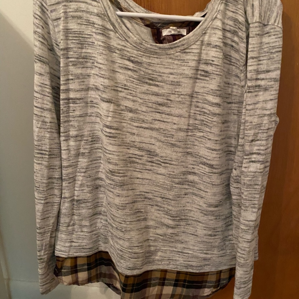 Maurices flannel sweater tie back